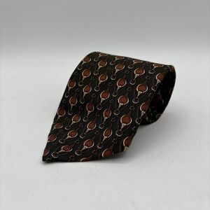 BROOKS BROTHERS Makers Men's Silk Necktie USA Designer EQUESTRIAN Theme